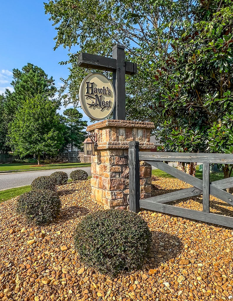 Hawks Nest Subdivision Sign